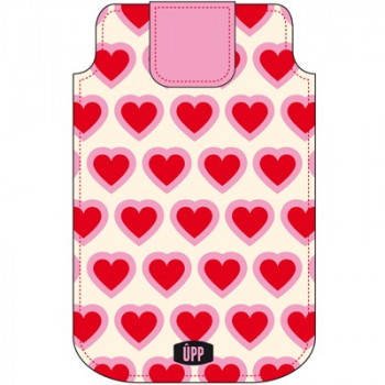 PHONE POUCH HEART REPEAT 