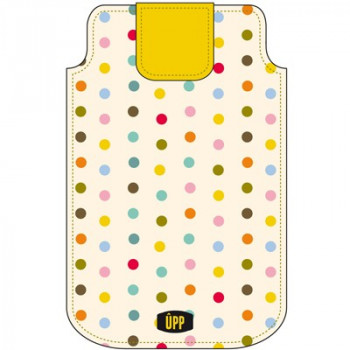 PHONE POUCH MINI DOTS ON CREAM 