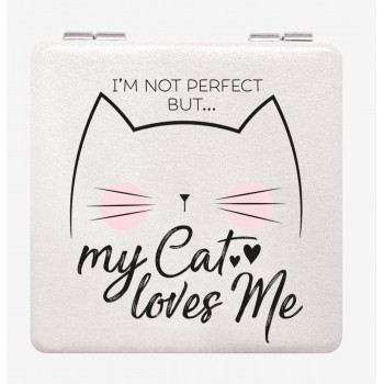 NICE TO SEE YOU POCKET MIRROR  MY CAT LOVES ME 