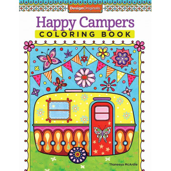 ART THERAPY HAPPY CAMPERS COLORING BOOK 