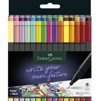 FABER CASTELL flomasteri lajneri 1/30 PASTEL+NEON 