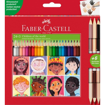 FABER CASTELL drvene bojice 1/24 + 3 BICOLOR 