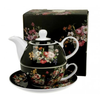 Set za čaj FLOWERS  BLACK 