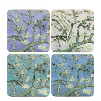 Set četiri plutana podmetača za čaše ALMOND BLOSSOM 