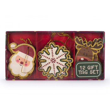 Ukrasi za jelku NOVA GODINA XMAS 12 kom 