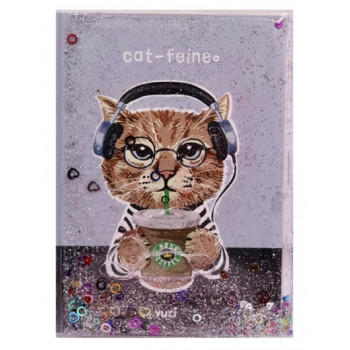 NOTES A5 Glitter Cat 