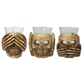 Set  tri čaše za šot SKELETON 