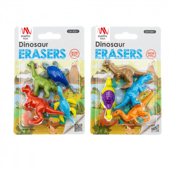Set gumica za brisanje DINOSAURS (dve vrste) 