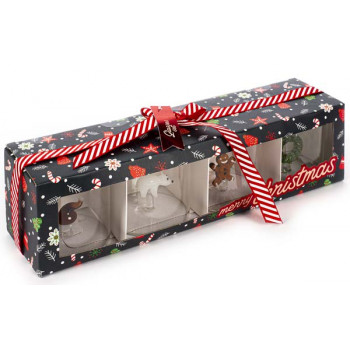 Set četiri novogodišnje čaše SREĆAN BOŽIĆ 