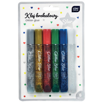 Set šest lepkova sa šljokicama STAR 