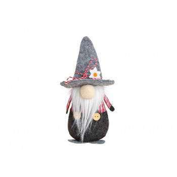 Gnome, bavarian style, textile, felt, plastic, 7x14x7cm 