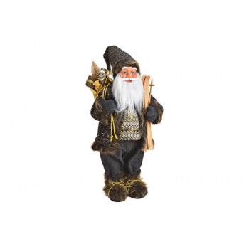 Santa Claus made of textile, plastic, black gold (W / H / D) 30x60x25cm 