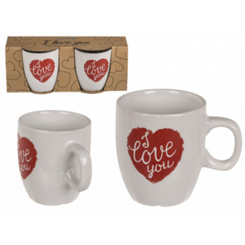 SET OD ŠOLJE I Love You 7,5X6CM U DEKO KUTIJI 