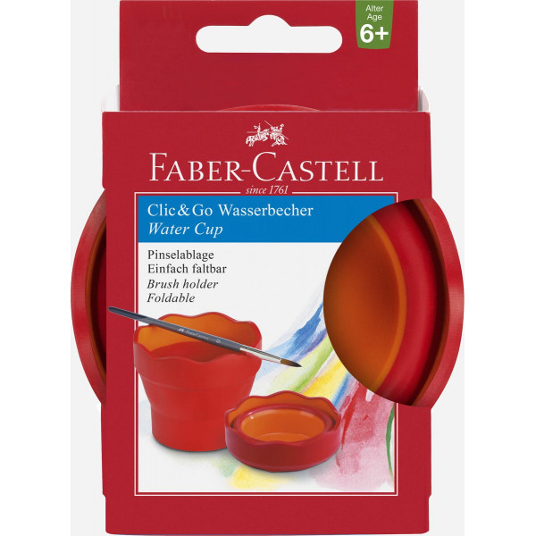 FABER CASTEL čaša za vodene bojice CRVENA 