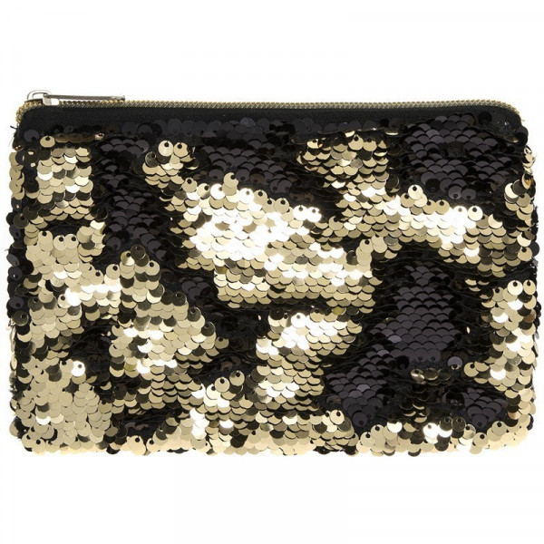 Neseser SEQUIN PURSE BLACK & GOLD 