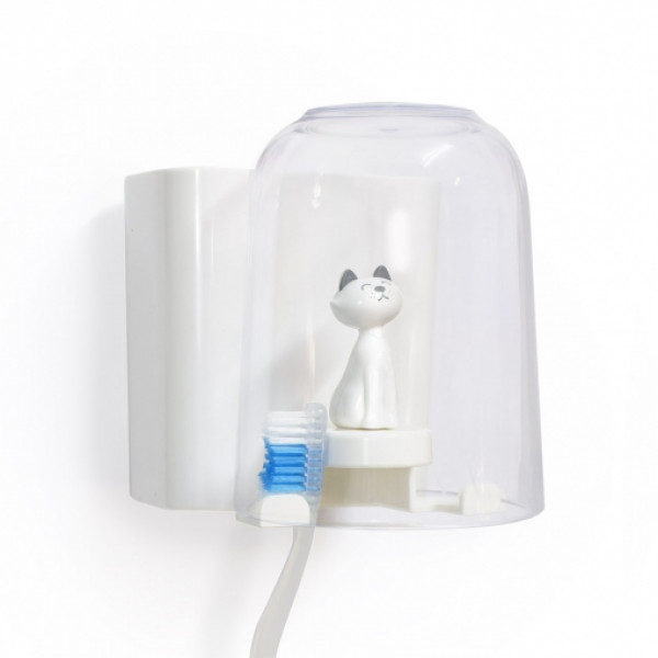 Držač za Četkice TOOTHBRUSH HOLDER KITTY WHITE PLASTIC 