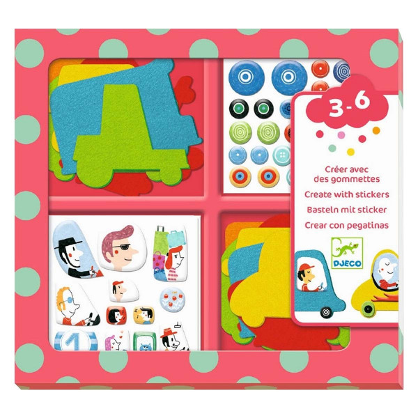 Kreativni Set STICKERS I LOVE CARS 