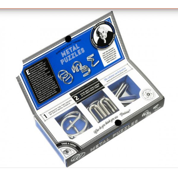 PROFESSOR PUZZLE                    IQ puzle E= MC2 METAL PUZZLES 