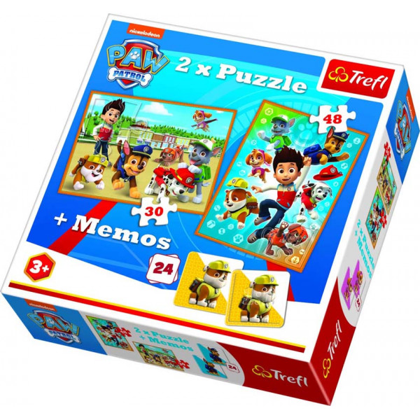 Puzzle i memo kartice TREFL Paw Patrol 