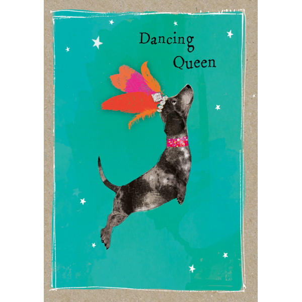Čestitka FANCY PANTS DANCING QUEEN DOG 