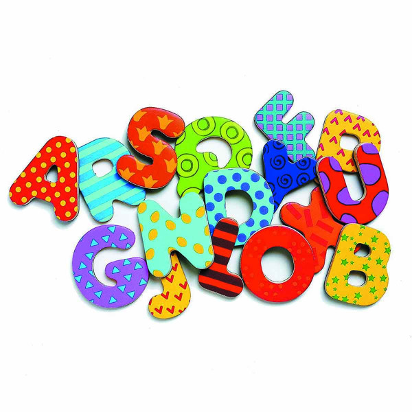 Puzzle WOODEN MAGNETIC 38 BIG LETTERS 38 FANCY LETTERS 