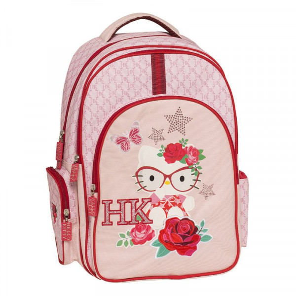 Ranac sa tri pregrade HELLO KITTY PINK Graffiti 