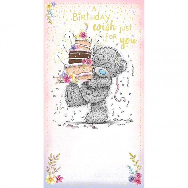 Rođendanska Čestitka OPEN BDAY BEAR HOLDING CAKES 