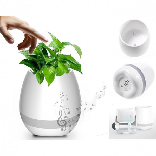 Saksija MUSICAL FLOWERPOT WHITE 