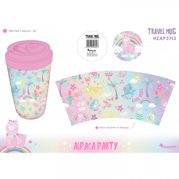 Putna šolja HAPPY ZOO Alpaca 