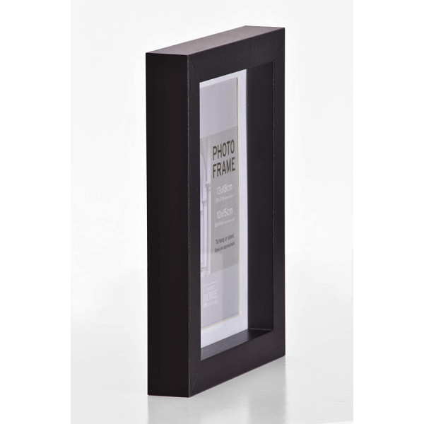 BLOCK FRAME MDF BLACK 13X18CM WITH MOUNT FOR 10X15CM PHOTO 