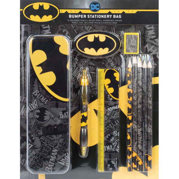 Školski set BATMAN BUMPER STATIONERY ZIP BAG CDU 8 