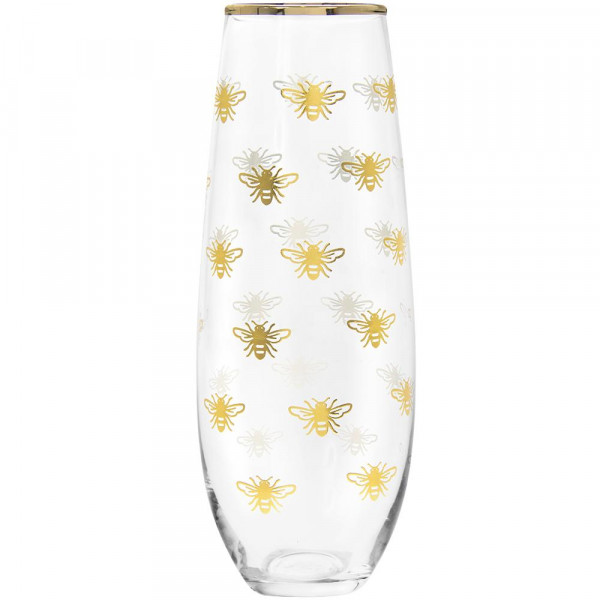 GOLD BEES STEMLESS FLUTE čaša 