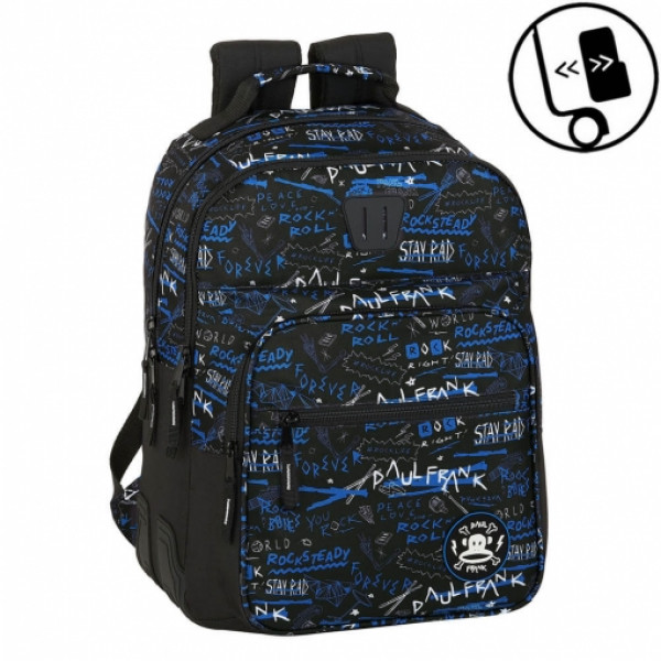 Školski Ranac DOUBLE BACKPACK REINFORCED PAUL FRANK ROCK N ROLL 