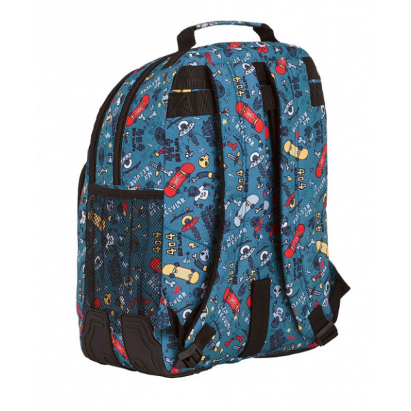 Školski Ranac DOUBLE BACKPACK REINFORCED ALIEN SKATE 