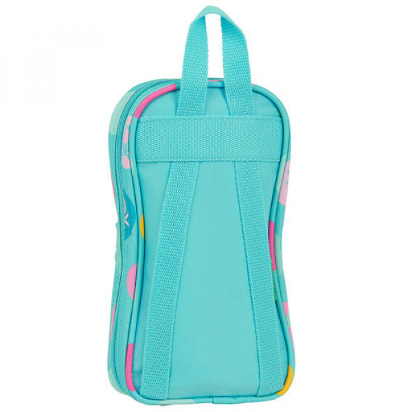 Školska Pernica PENCIL CASE BACKPACK WITH 4 EMPTY CASES BENETTON TURQUESA 