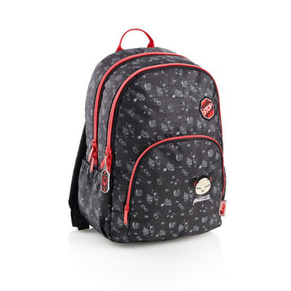 BACKPACK W/THREE COMPARTMENTS NEVER STOP PUCCA 