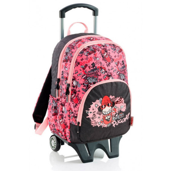 BACKPACK W/THREE COMPARTMENTS W/TROLLEY ENJOY LIFE PUCCA 