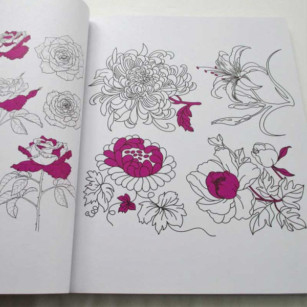 ART THERAPY Inspired Colouring Flowers 