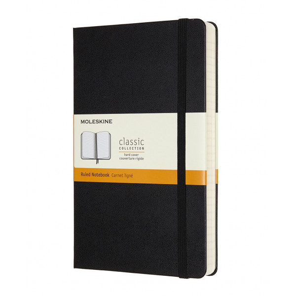 Notes A5 MOLESKINE Classic Soft, crni - linije TP 