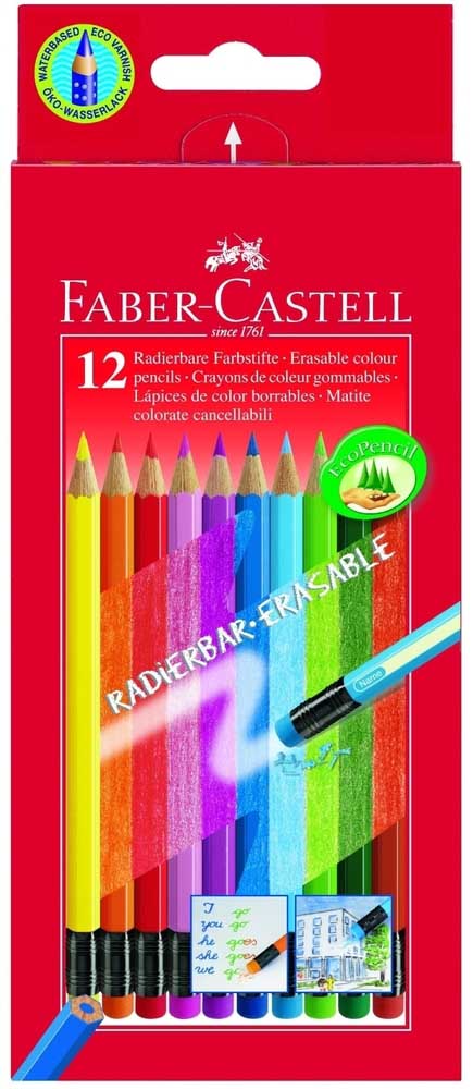 FABER CASTELL drvene bojice sa gumicom 1/12 
