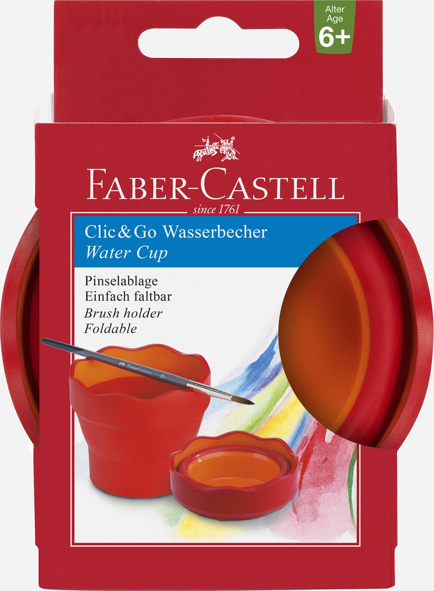 FABER CASTEL čaša za vodene bojice CRVENA 