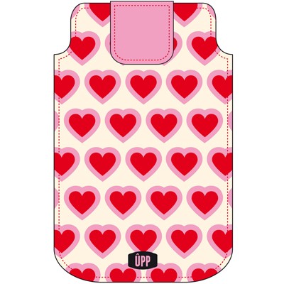 PHONE POUCH HEART REPEAT 