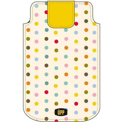 PHONE POUCH MINI DOTS ON CREAM 