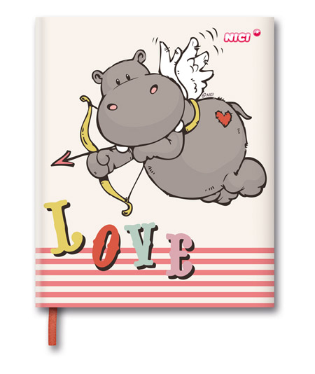 DIARY HIPPO CREAM 16X18CM 