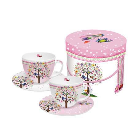 CAPPUCINO CUP SET BG LOVE TREE 