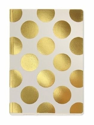 Sveska SHIMMER LARGE GOLD POLKA CREAM 