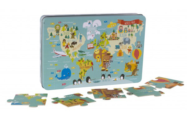 PUZZLE WORLD MAP MARTINA HOGAN 24P 