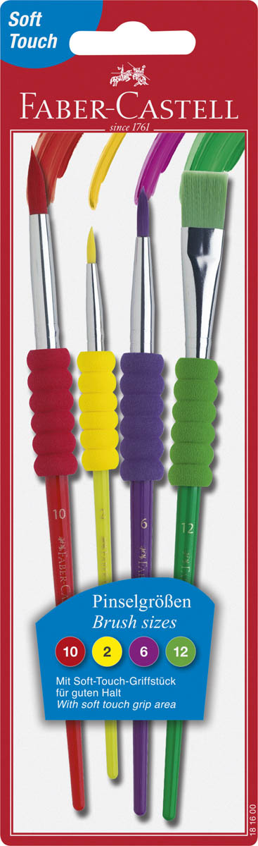 FABER CASTEL četkice SOFT GRIP SET 1/4 