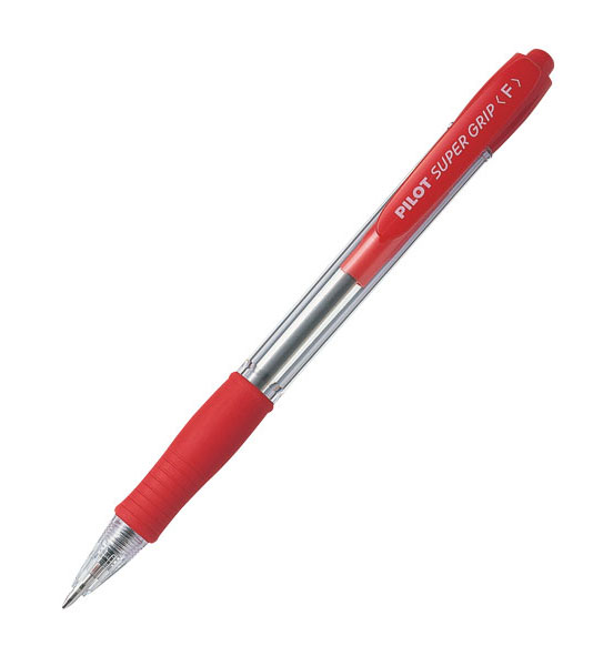 Hemijska olovka 0.7 PILOT SUPER GRIP, Crvena 