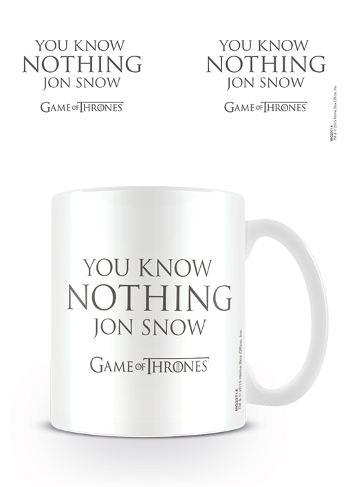 Šolja GAME OF THRONES You Know Nothing Jon Snow 